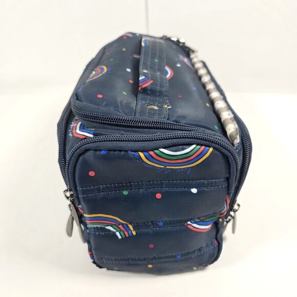 LUG Mini Trolley Cosmetic Bag Rainbow dots luggage Case Travel Pouch Pockets - Picture 5 of 16